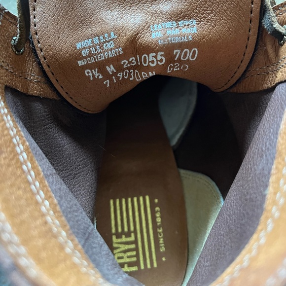 🍃💕FRYE Sabrina Waxed Suede All Leather Lace Up Bootie US 9.5 - Picture 7 of 16